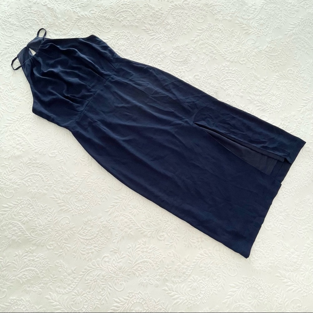 NWOT Lulus Dreamy Date Night Navy Blue Sleeveless Midi Dress Medium - Picture 6 of 13
